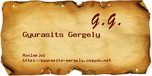 Gyurasits Gergely névjegykártya